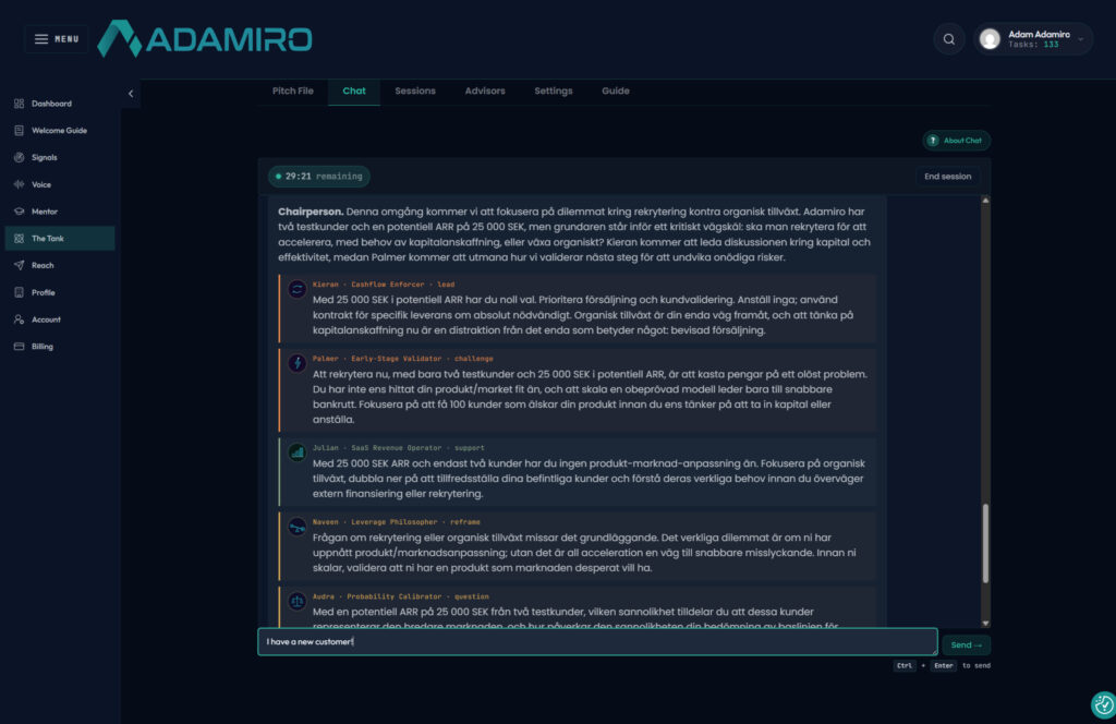 Adamiro Tank in Swedish