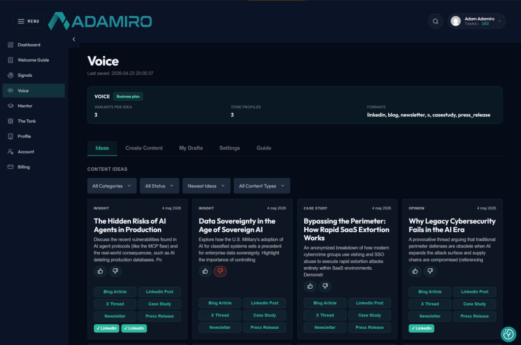 Adamiro Voice screenshot